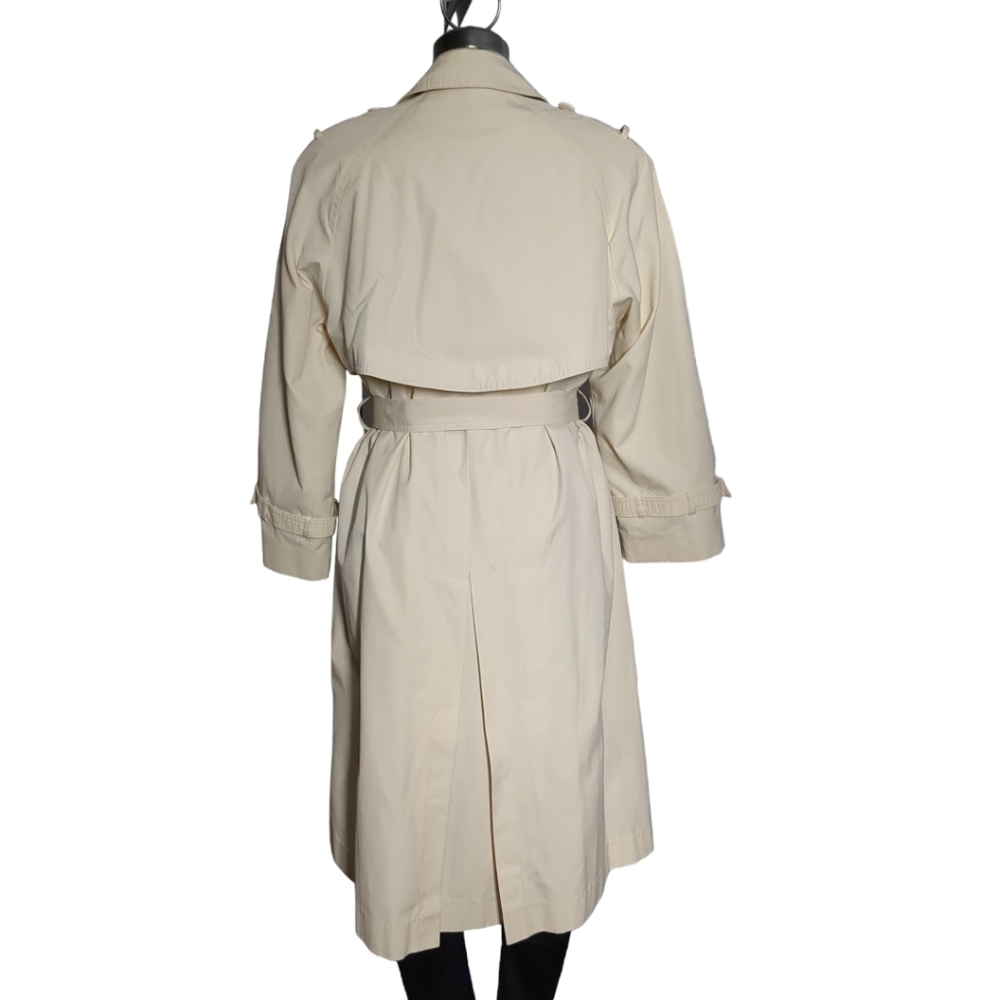 Vintage VIA Veneto Luxury Beige long trench Size L - Picture 12 of 15